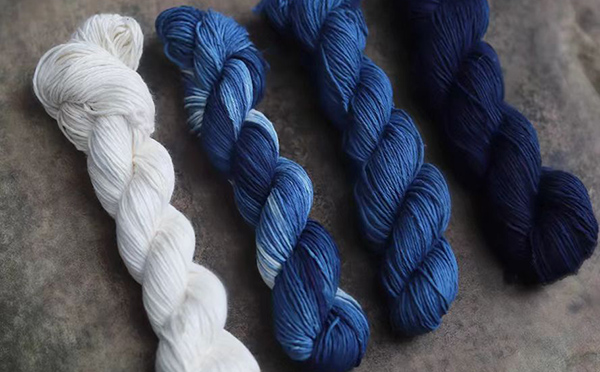 cotton thread with Sulphur Blue 5